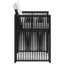 vidaXL 4 db fekete polyrattan kerti szék párnával