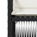 vidaXL 4 db fekete polyrattan kerti szék párnával