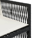 vidaXL 4 db fekete polyrattan kerti szék párnával