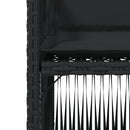 vidaXL 4 db fekete polyrattan kerti szék párnával