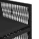 vidaXL 4 db fekete polyrattan kerti szék párnával