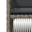 vidaXL 4 db szürke polyrattan kerti szék párnával