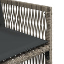 vidaXL 4 db szürke polyrattan kerti szék párnával