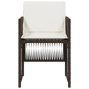 vidaXL 4 db barna polyrattan kerti szék párnával