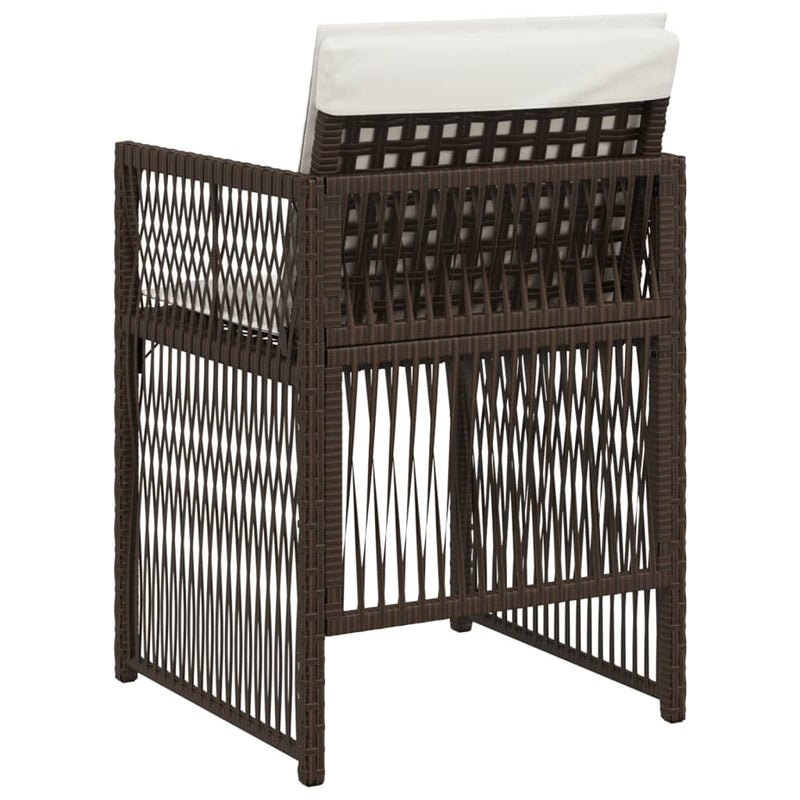 vidaXL 4 db barna polyrattan kerti szék párnával