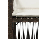 vidaXL 4 db barna polyrattan kerti szék párnával