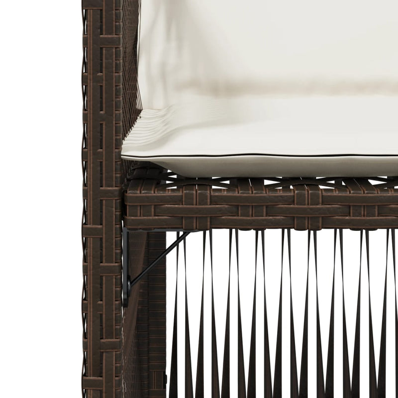 vidaXL 4 db barna polyrattan kerti szék párnával