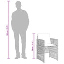 vidaXL 4 db barna polyrattan kerti szék párnával