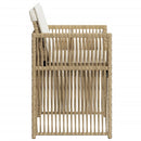 vidaXL 4 db bézs polyrattan kerti szék párnával