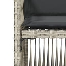 vidaXL 4 db világosszürke polyrattan kerti szék párnával