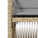 vidaXL 4 db vegyes bézs polyrattan kerti szék párnával