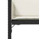 vidaXL 4 db fekete polyrattan kerti szék párnával