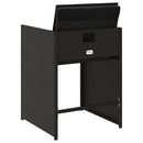 vidaXL 4 db fekete polyrattan kerti szék párnával
