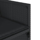 vidaXL 4 db fekete polyrattan kerti szék párnával