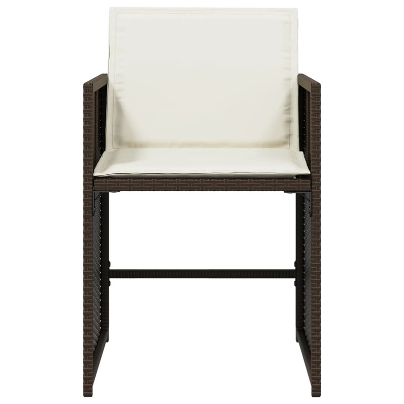 vidaXL 4 db barna polyrattan kerti szék párnával