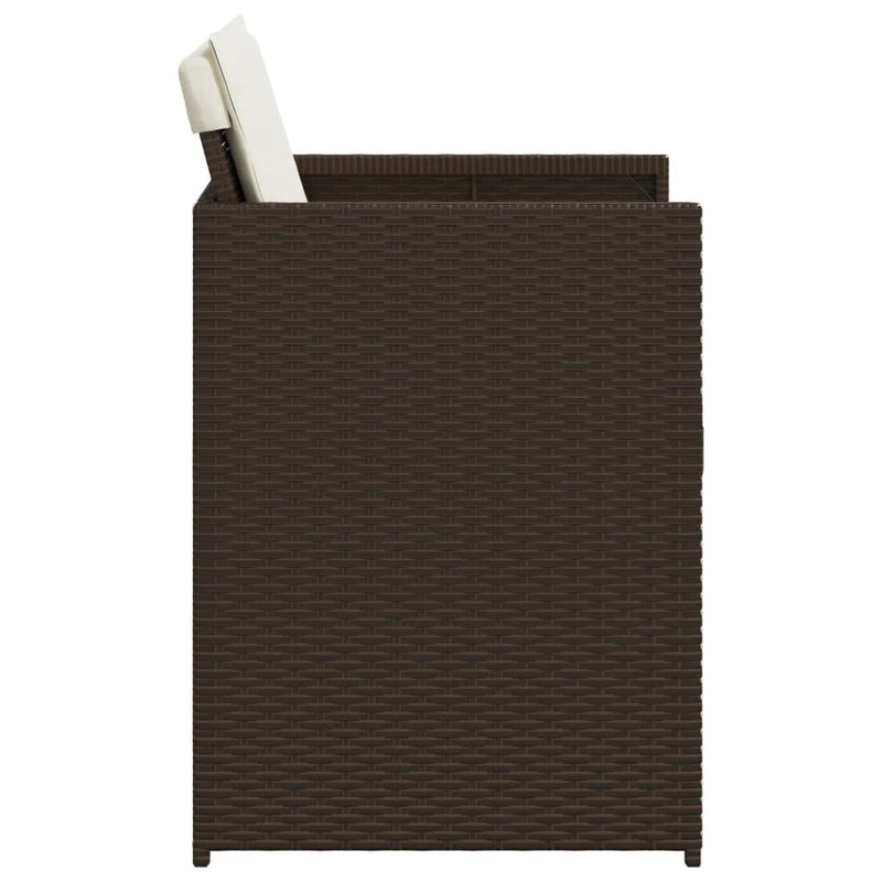 vidaXL 4 db barna polyrattan kerti szék párnával