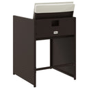 vidaXL 4 db barna polyrattan kerti szék párnával