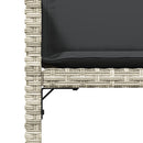 vidaXL 4 db világosszürke polyrattan kerti szék párnával