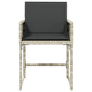 vidaXL 4 db világosszürke polyrattan kerti szék párnával