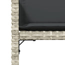 vidaXL 4 db világosszürke polyrattan kerti szék párnával