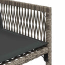 vidaXL 4 db szürke polyrattan kerti szék párnával