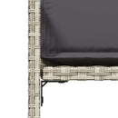 vidaXL 4 db világosszürke polyrattan kerti szék párnával