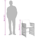 vidaXL 4 db fekete polyrattan kerti szék párnával