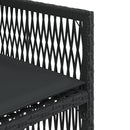 vidaXL 4 db fekete polyrattan kerti szék párnával