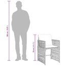 vidaXL 4 db fekete polyrattan kerti szék párnával