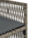 vidaXL 4 db szürke polyrattan kerti szék párnával
