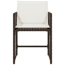 vidaXL 4 db barna polyrattan kerti szék párnával