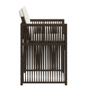 vidaXL 4 db barna polyrattan kerti szék párnával