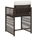 vidaXL 4 db barna polyrattan kerti szék párnával