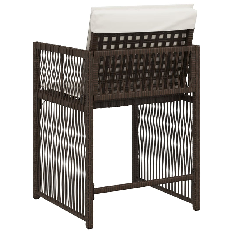 vidaXL 4 db barna polyrattan kerti szék párnával