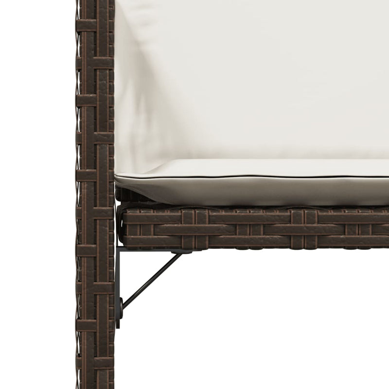 vidaXL 4 db barna polyrattan kerti szék párnával
