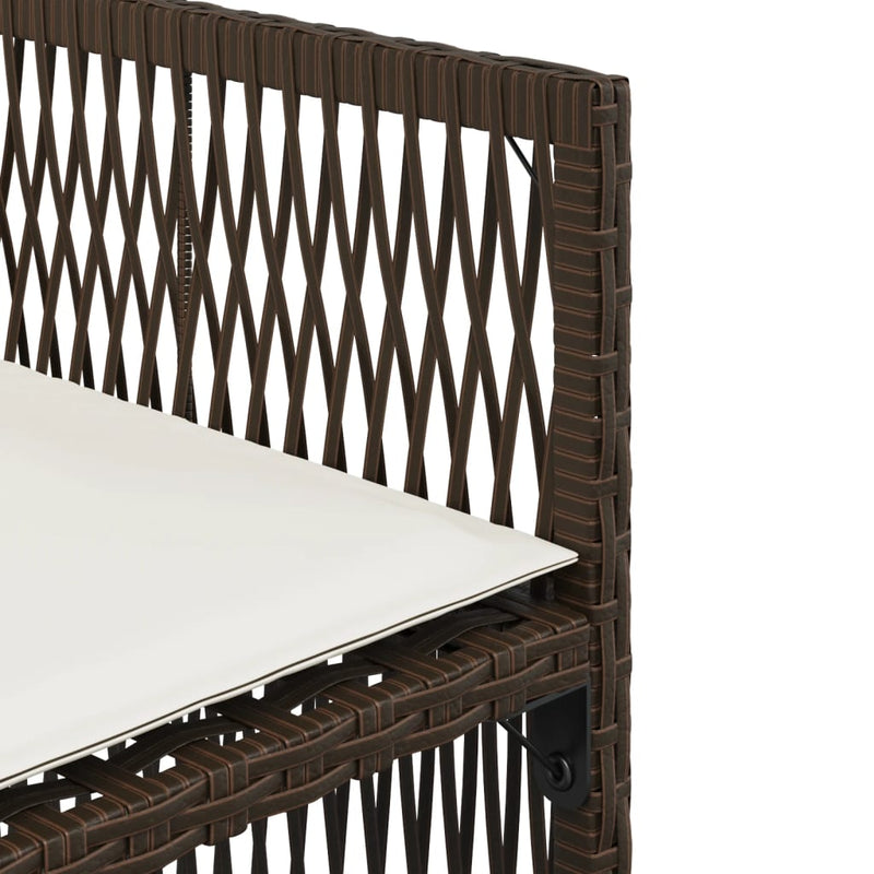 vidaXL 4 db barna polyrattan kerti szék párnával