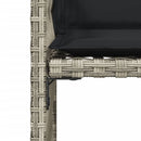 vidaXL 4 db világosszürke polyrattan kerti szék párnával