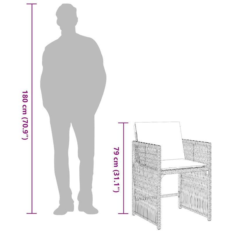 vidaXL 4 db vegyes bézs polyrattan kerti szék párnával