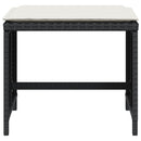 vidaXL 4 db fekete polyrattan kerti szék párnával 41 x 41 x 36 cm