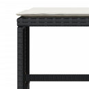 vidaXL 4 db fekete polyrattan kerti szék párnával 41 x 41 x 36 cm