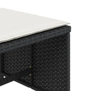 vidaXL 4 db fekete polyrattan kerti szék párnával 41 x 41 x 36 cm