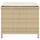 vidaXL 4 db bézs polyrattan kerti szék párnával 41 x 41 x 36 cm