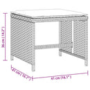 vidaXL 4db világosszürke polyrattan kerti szék párnával 41 x 41 x 36cm