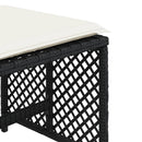 vidaXL 4 db fekete polyrattan kerti szék párnával 41 x 41 x 36 cm