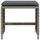 vidaXL 4 db szürke polyrattan kerti szék párnával 41 x 41 x 36 cm