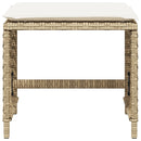 vidaXL 4 db bézs polyrattan kerti szék párnával 41 x 41 x 36 cm