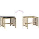 vidaXL 4 db vegyes bézs polyrattan kerti szék párnával 41 x 41 x 36 cm