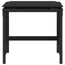 vidaXL 4 db fekete polyrattan kerti szék párnával 41 x 41 x 36 cm