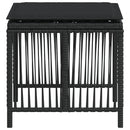 vidaXL 4 db fekete polyrattan kerti szék párnával 41 x 41 x 36 cm