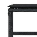 vidaXL 4 db fekete polyrattan kerti szék párnával 41 x 41 x 36 cm